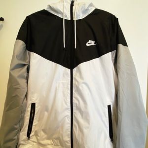 Nike windrunner black, white, and gray Size L